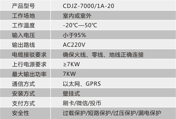 電動自行車充電樁規格